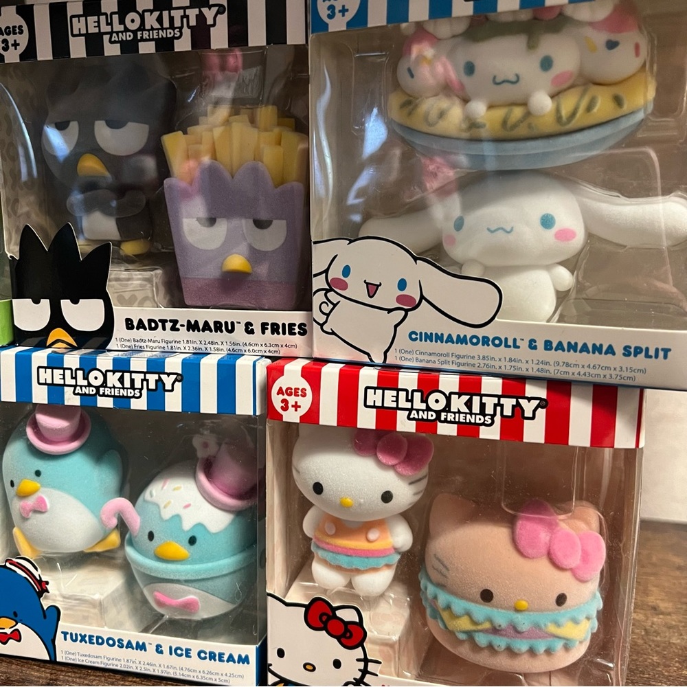 Complete Hello Kitty and Friends Collectable Figurine Set lot of 6 by Sanrio